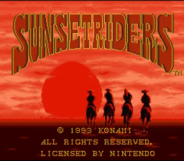 Sunset Riders (USA) screen shot title